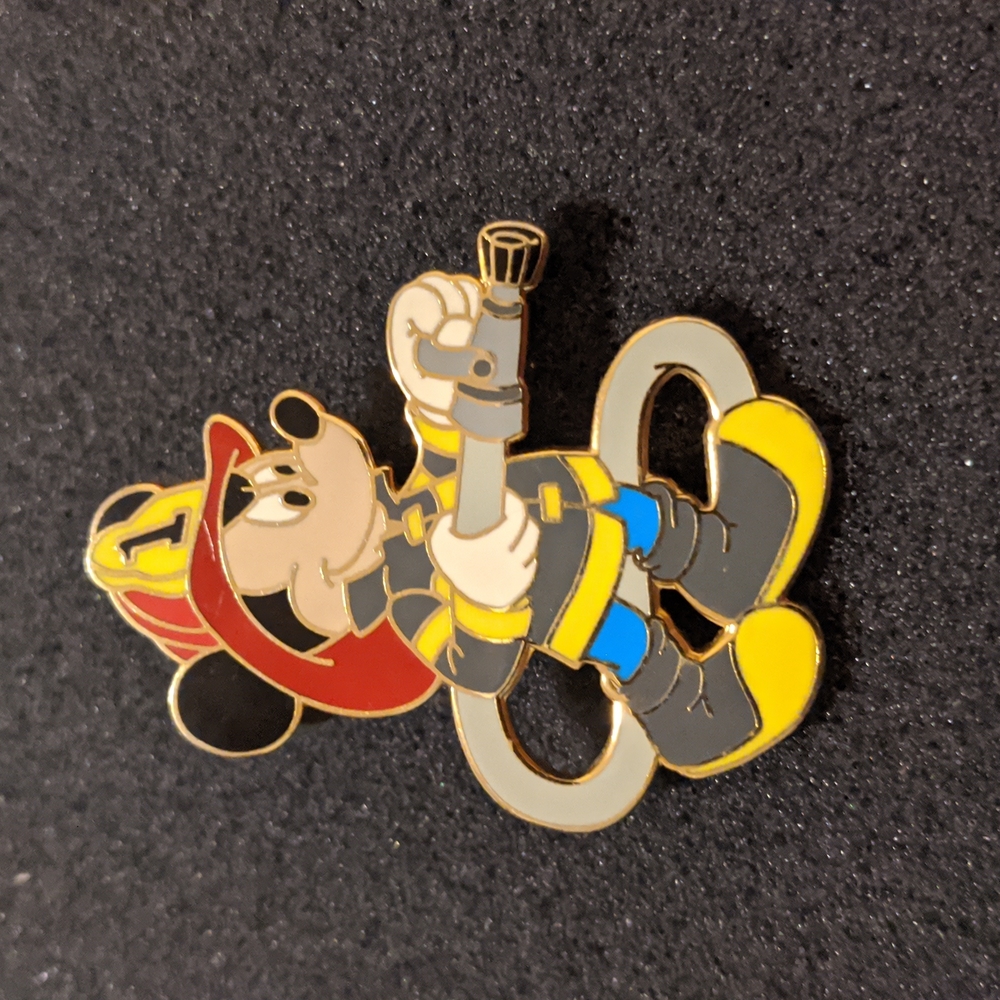 Disneyland firefighter Mickey Mouse pin